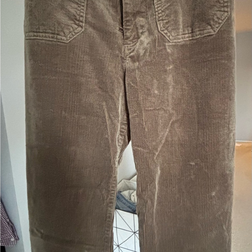 Anthropologie The Colette Corduroy Pants - Forrest Green